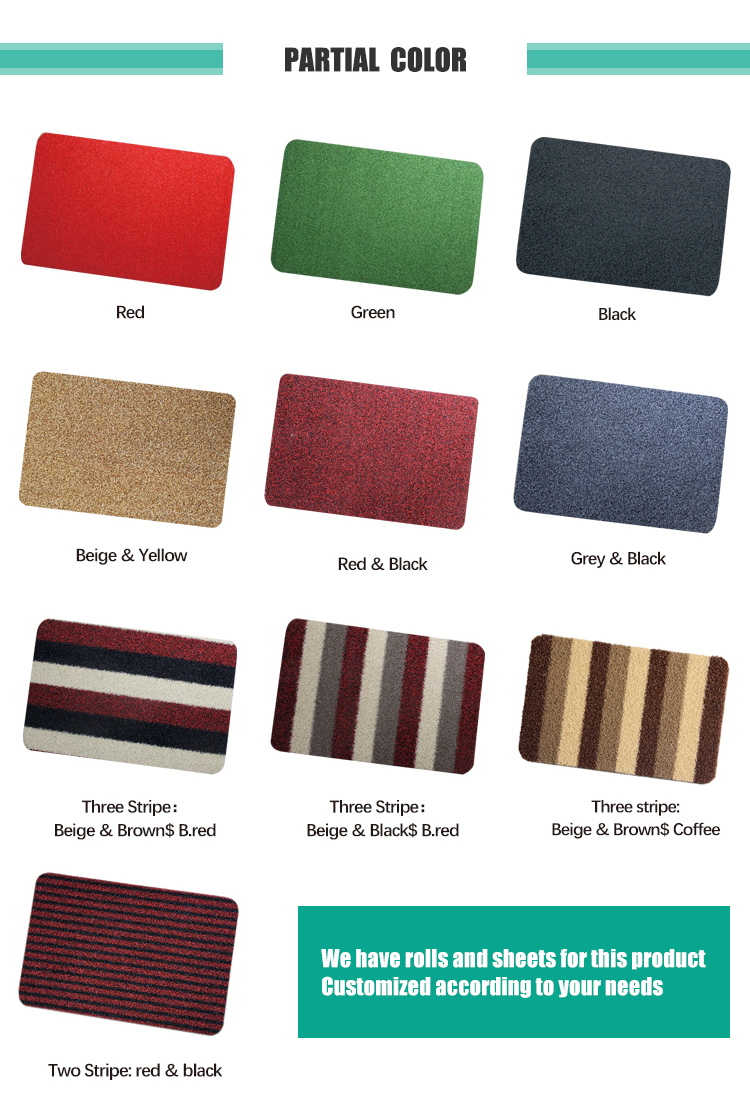 2022 popular Indoor 100%PP material PVC backing Artificial turf mat plastic grass door mat(图7)
