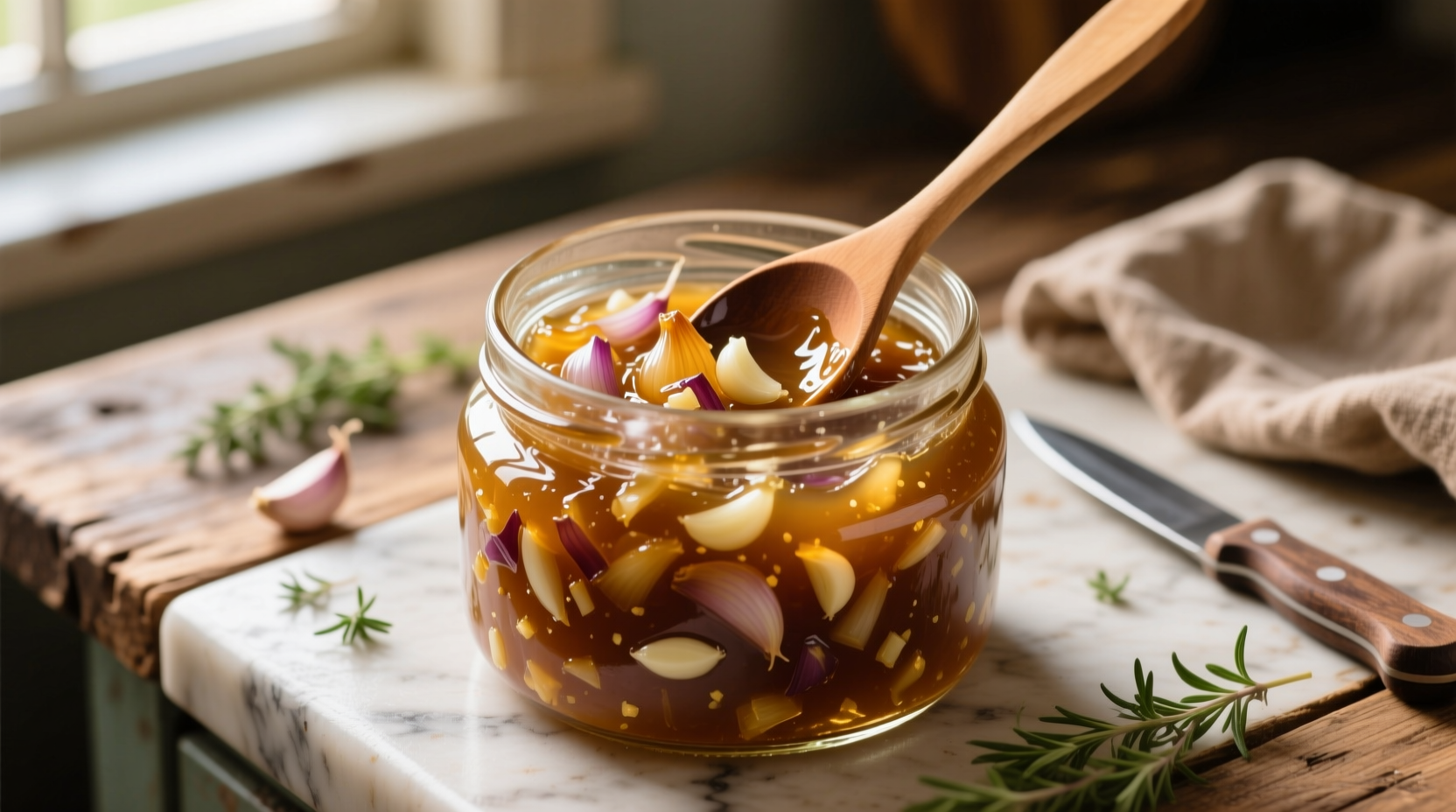 quick garlic onion jam