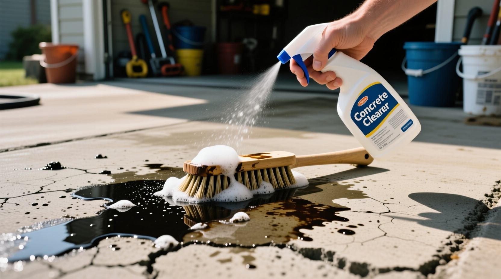 how to remove oil stains from concrete