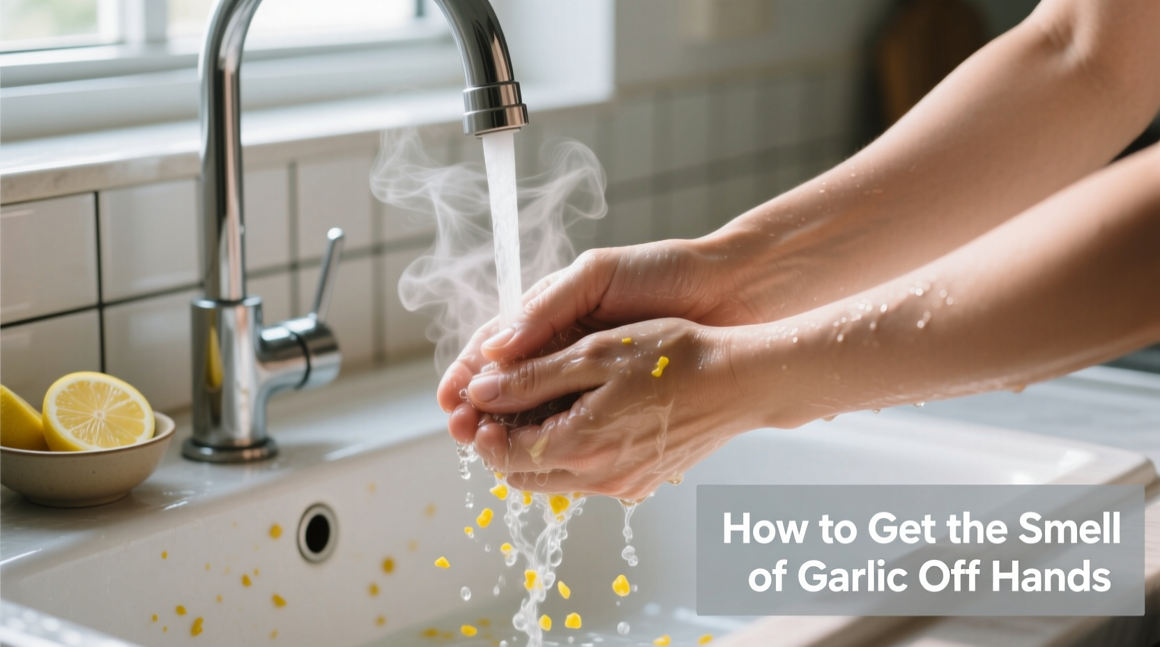 how to get the smell of garlic off hands