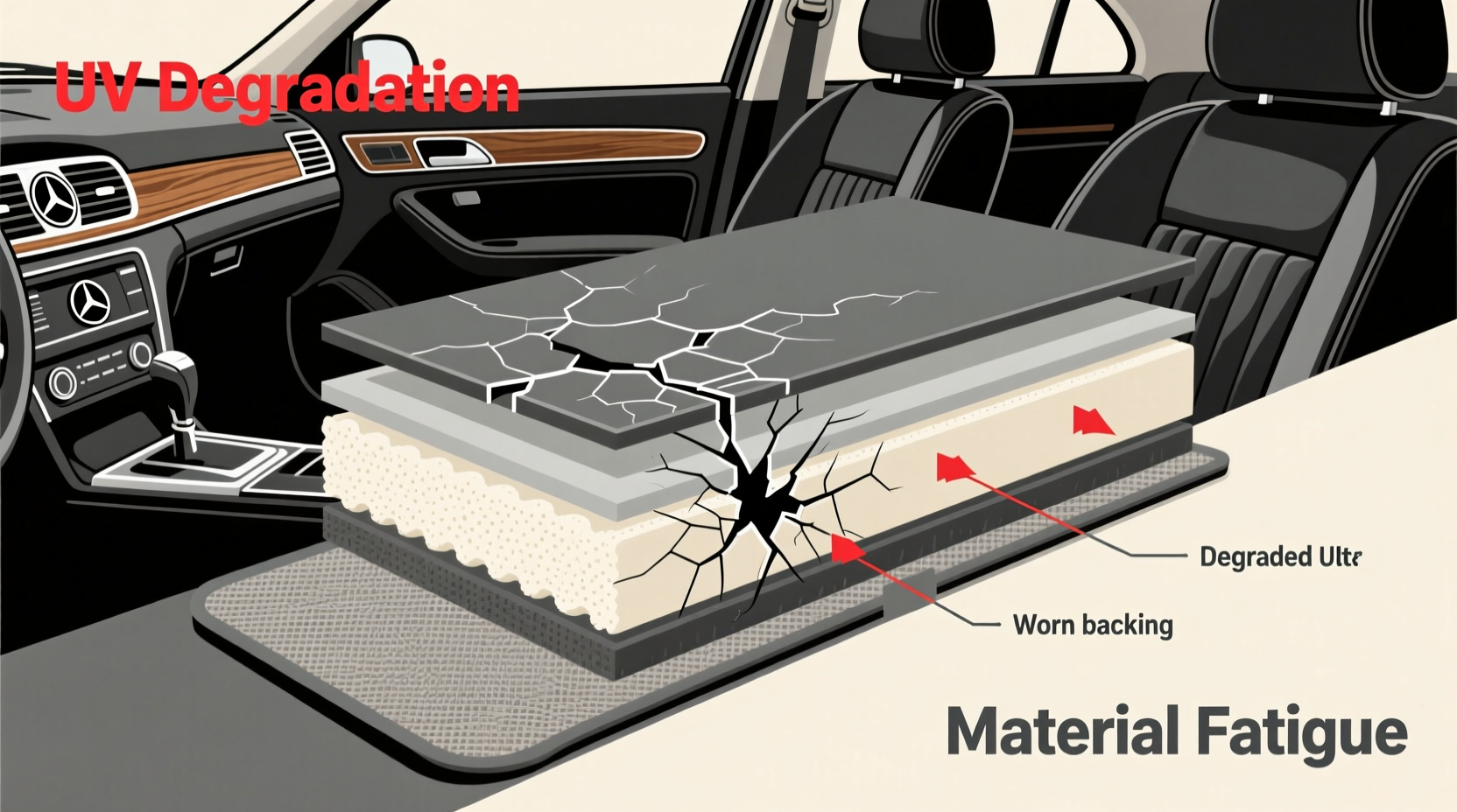 w203 mats cracking reason