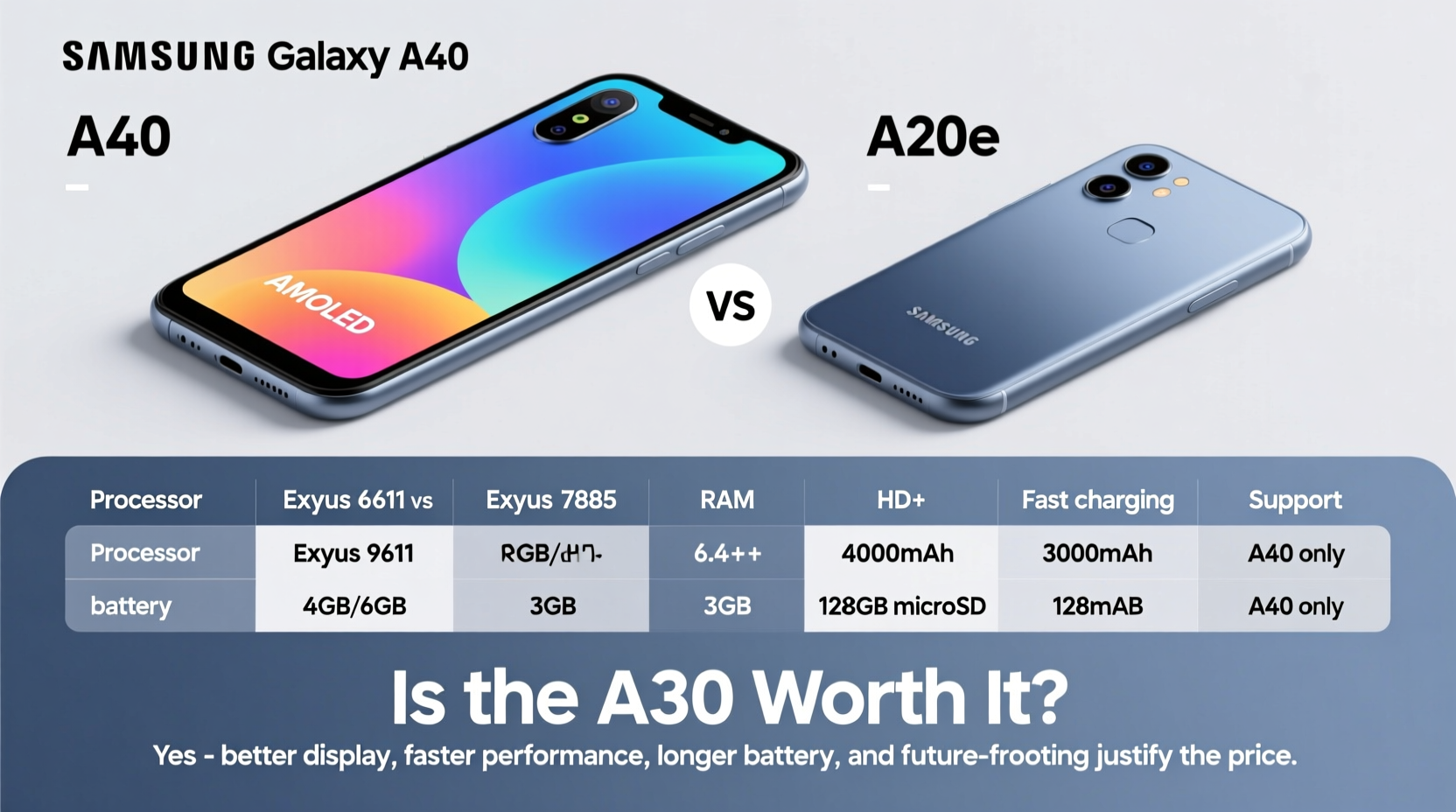 samsung a40 vs a20e is the a40 really worth the extra money