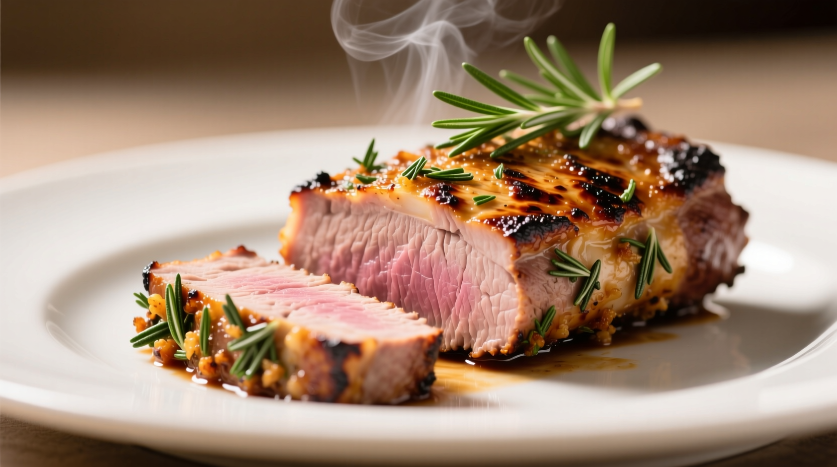 Perfectly seared pork tenderloin with herb crust