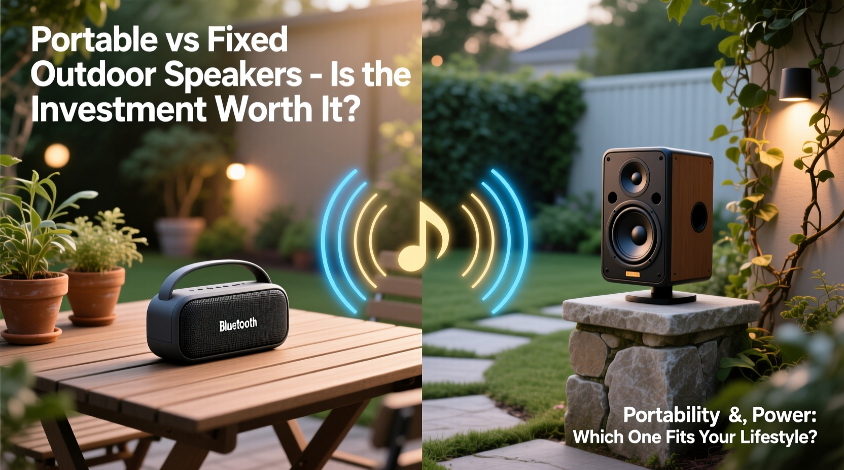 portable vs fixed outdoor speakers are fixed speakers even worth it or is portable good enough