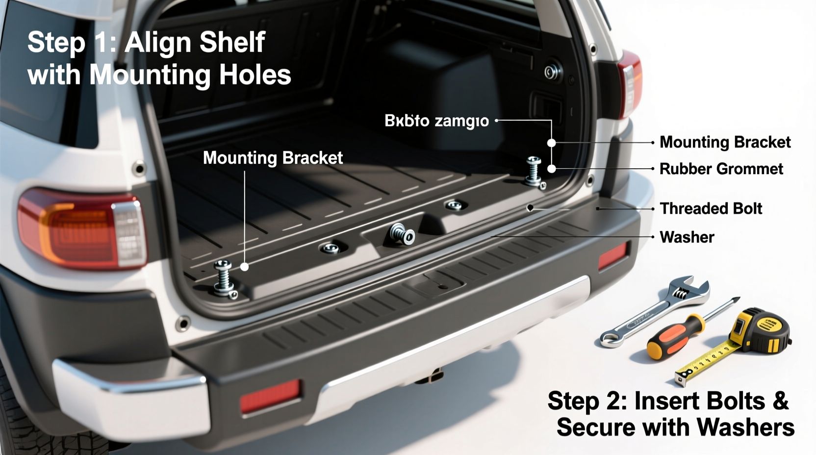 fj cruiser rear boot shelf installation