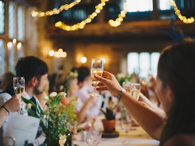 Wedding reception setup