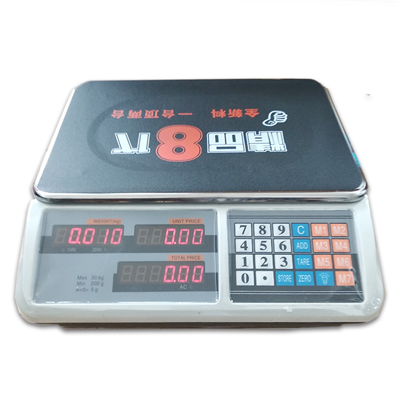 Electronic pricing scale 30kg 50kg table top weighing scale 5g stainless steel