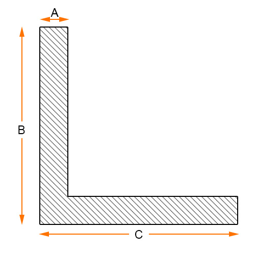 Extruded  Profile Aluminum Angle Bar sizes price
