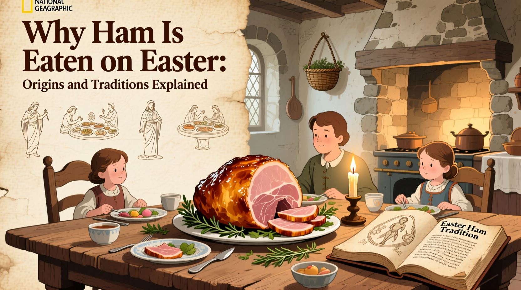why is ham eaten on easter