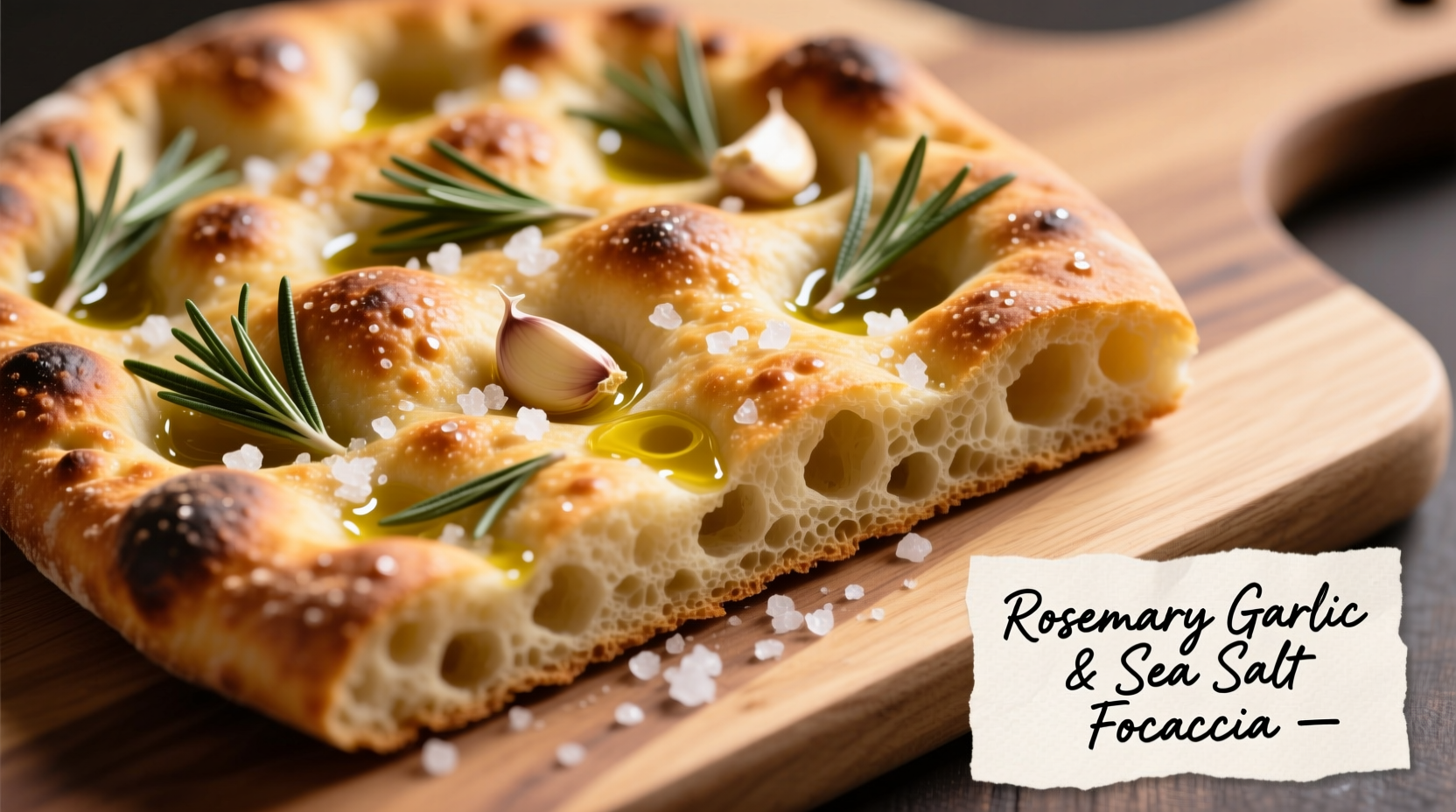 rosemary garlic and sea salt focaccia