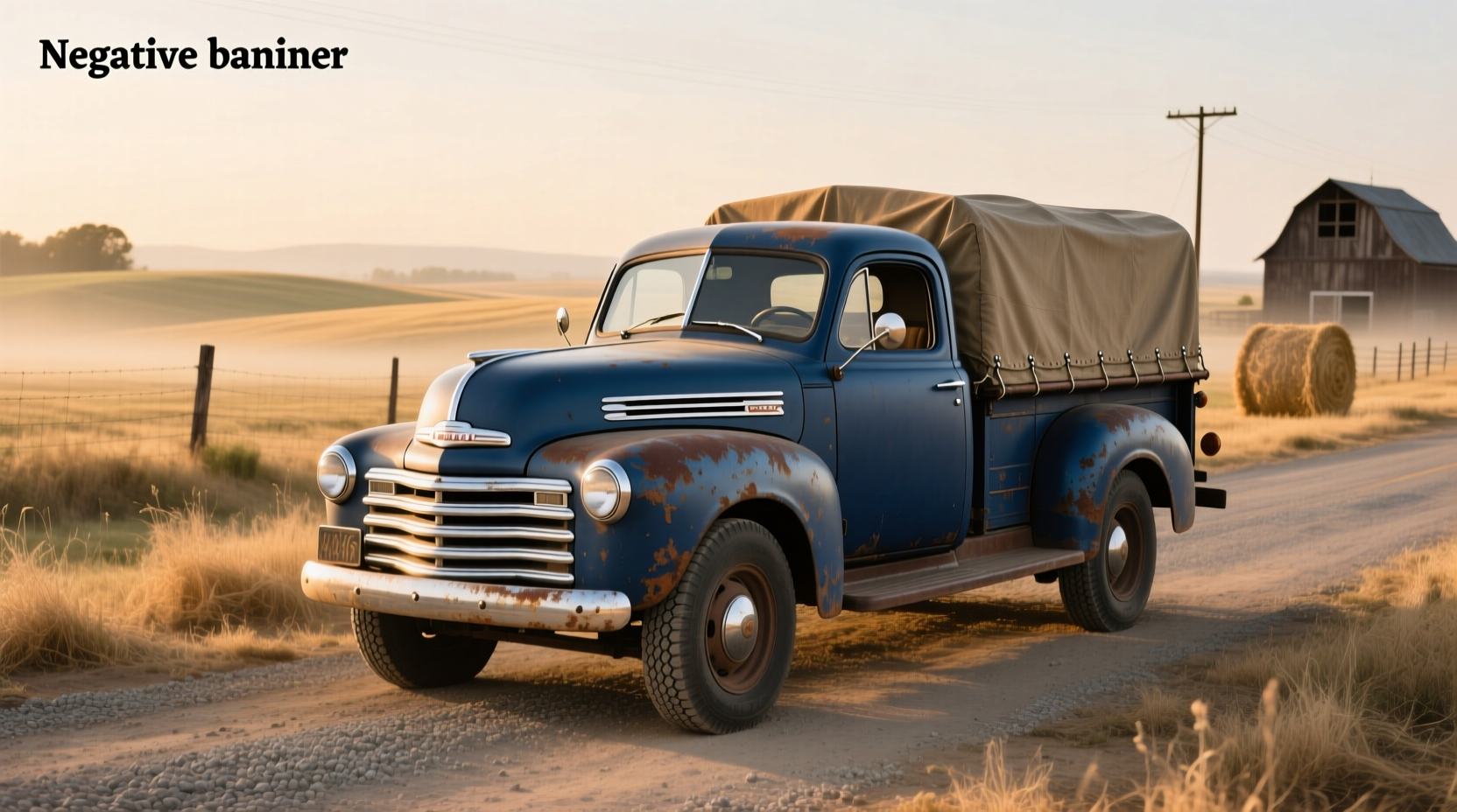 1946 International pickup truck parked outdoors with visible chrome grille and steel bed
