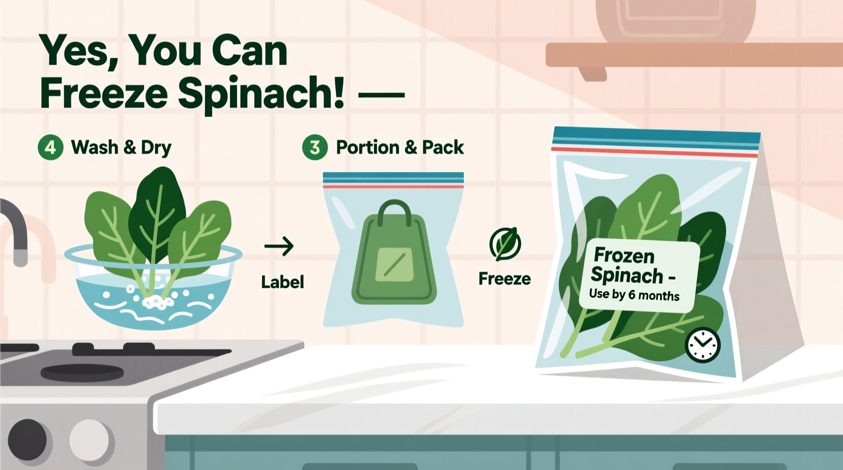 Yes, You Can Freeze Spinach Properly (12-Month Guide)