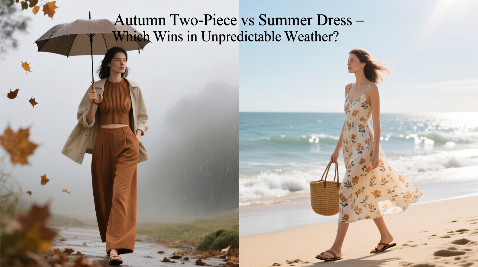 autumn two piece sets vs summer dresses which is better for unpredictable weather