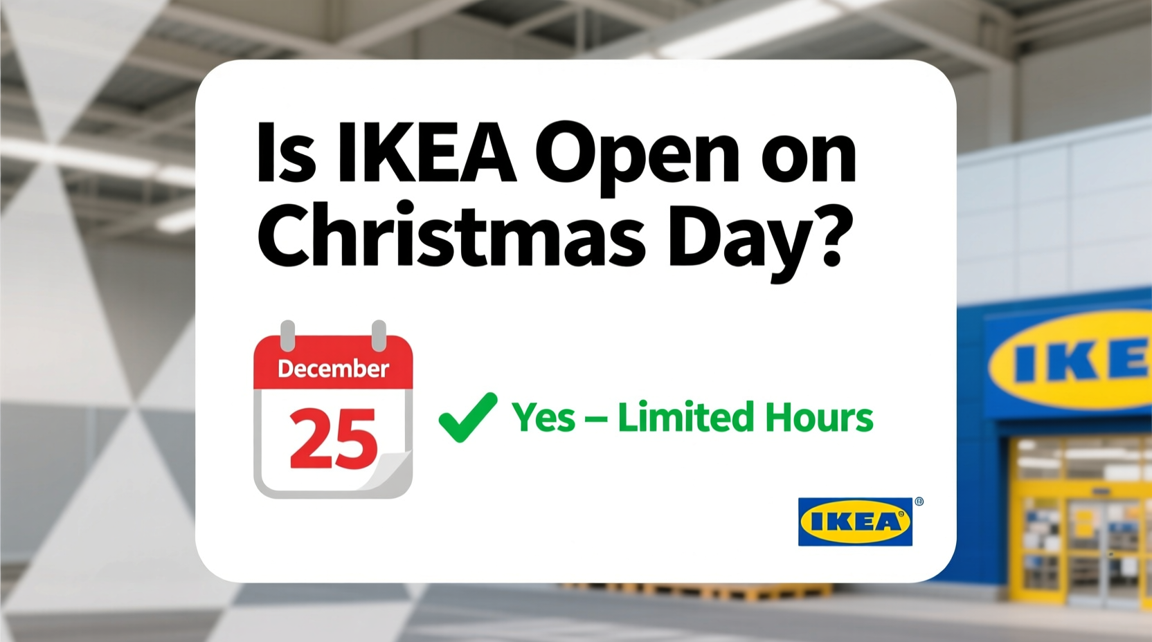 is ikea open on christmas day
