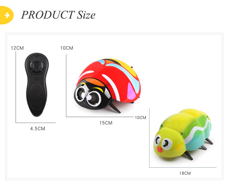 Pet play moving 2.4G insect remote control plastic beetle toy