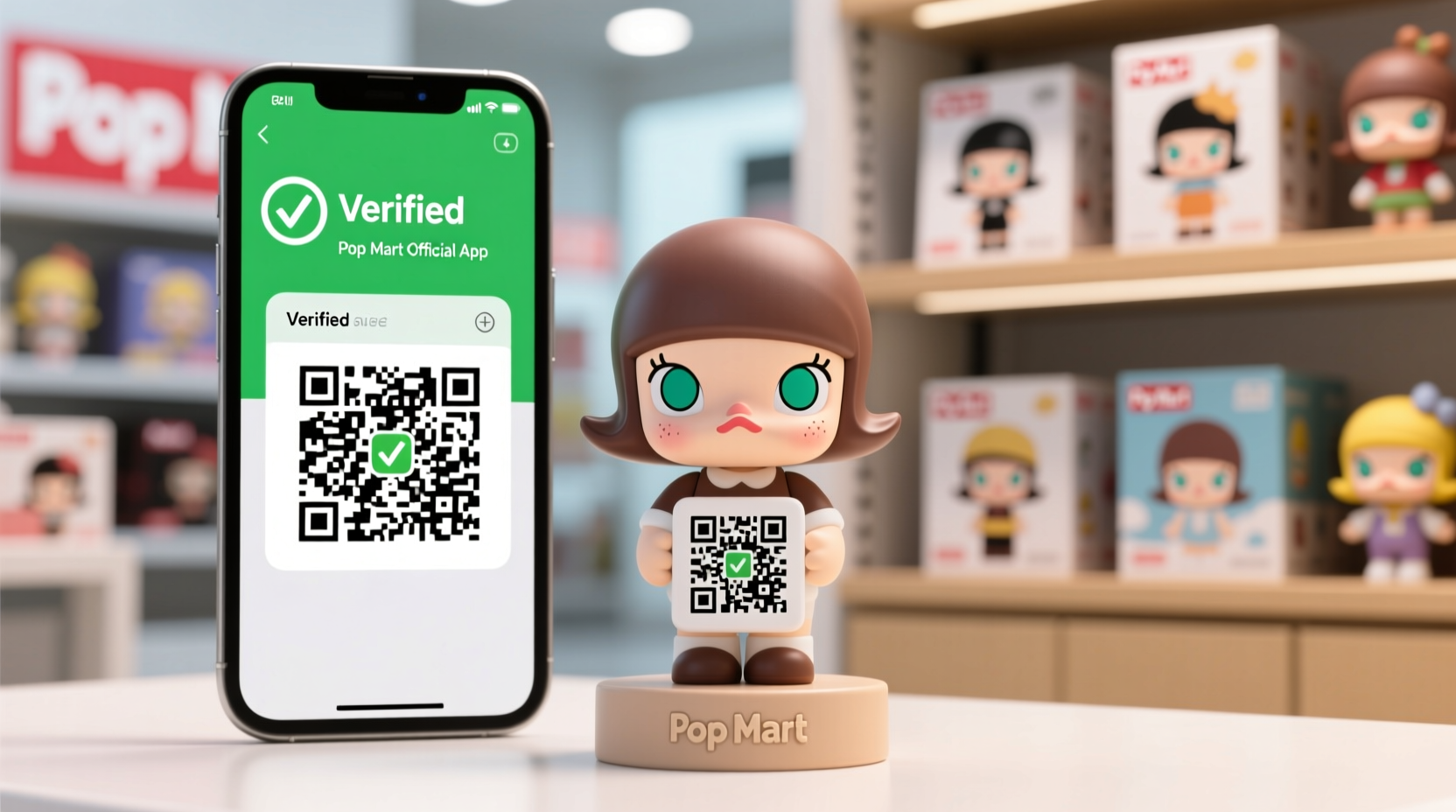 how to verify pop mart authenticity qr code