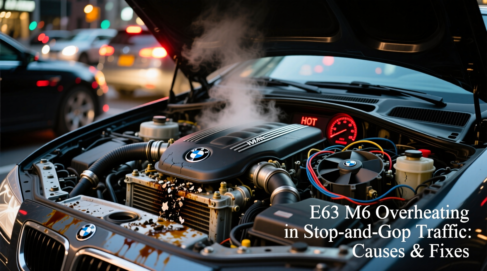 e63 m6 overheating stop go