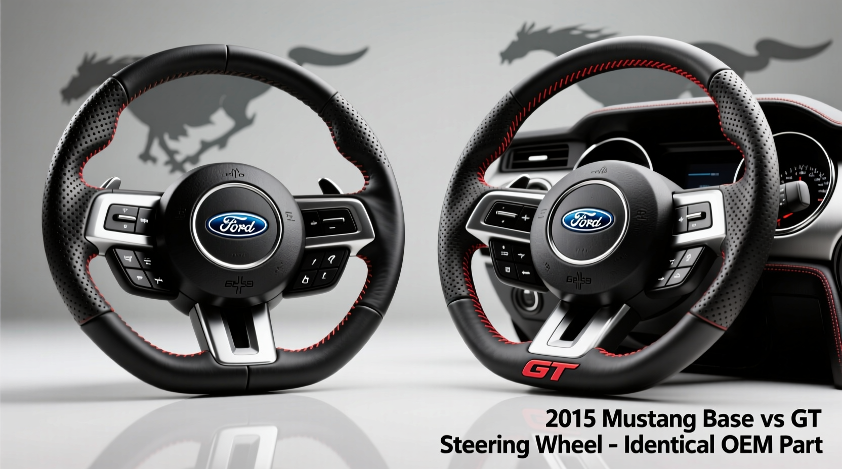 2015 mustang base vs gt steering wheel