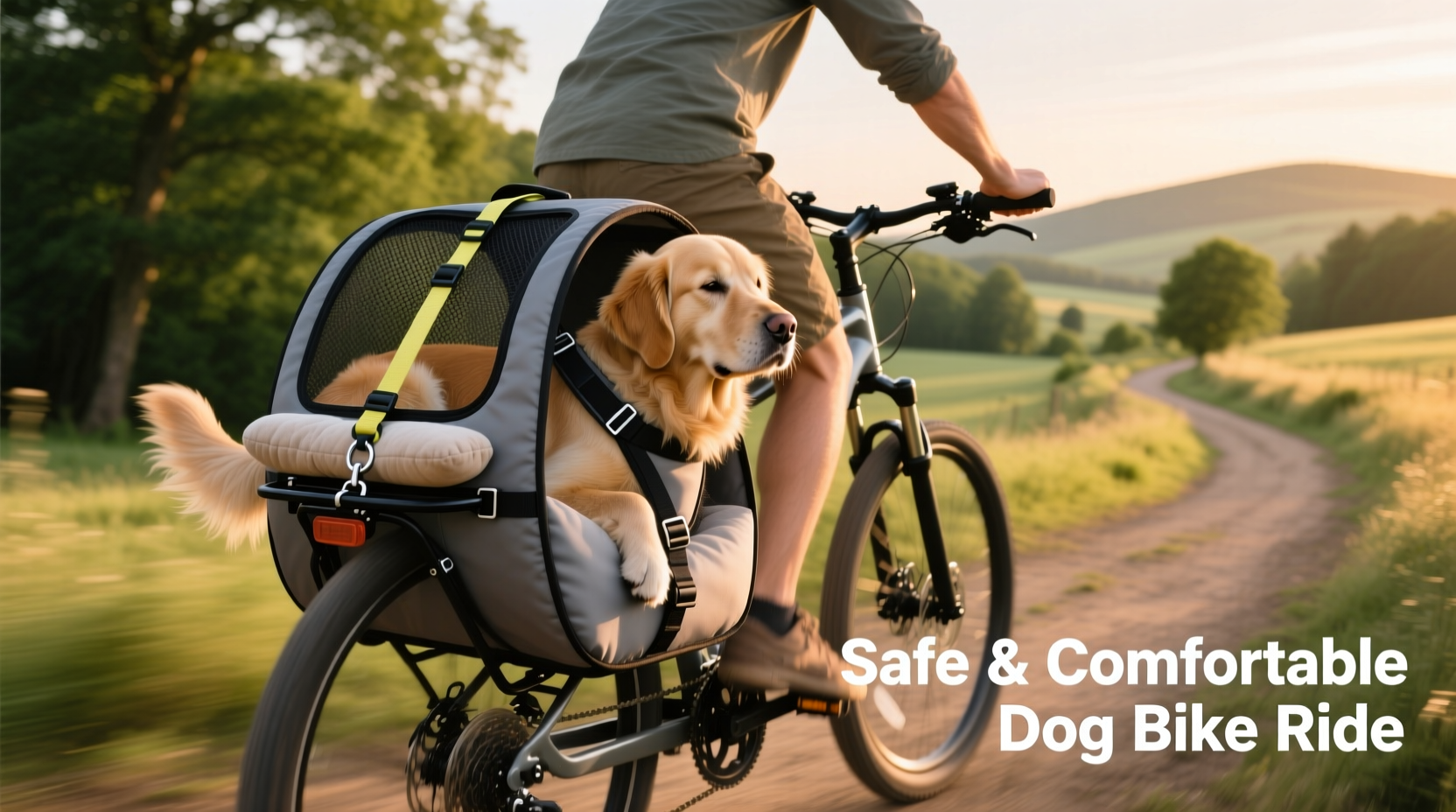 safe and comfortable ways to carry your dog on a bike without using a basket