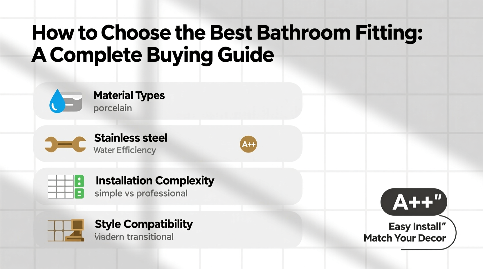 How to Choose the Best Bathroom Fitting: A Complete Buying Guide