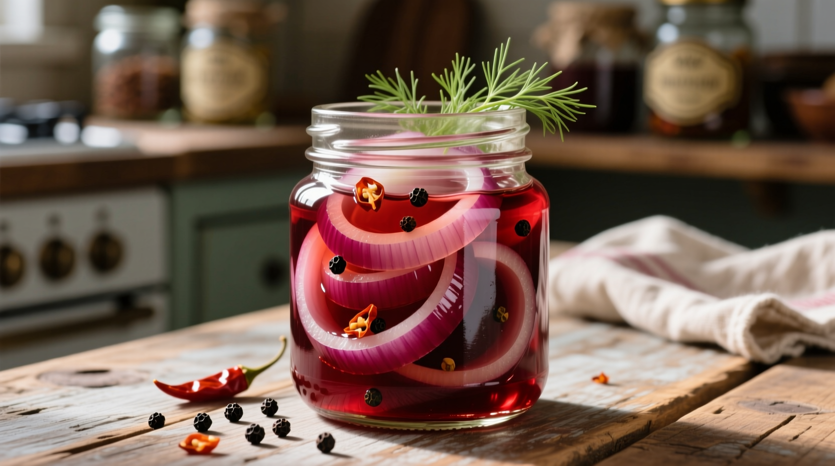 quickly pickle a batch of onions with a red wine vinega