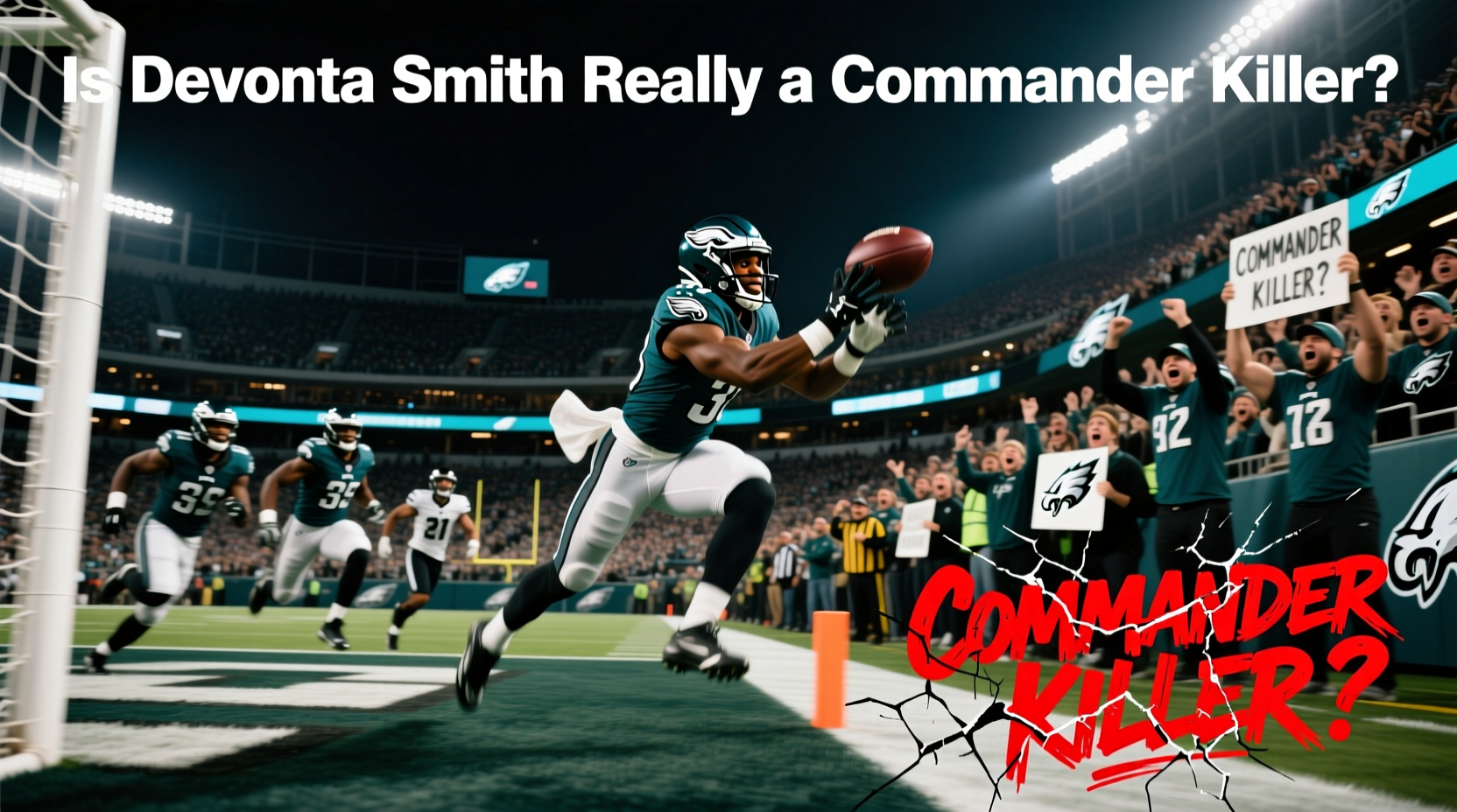 is devonta smith really a commander killer eagles fans weigh in