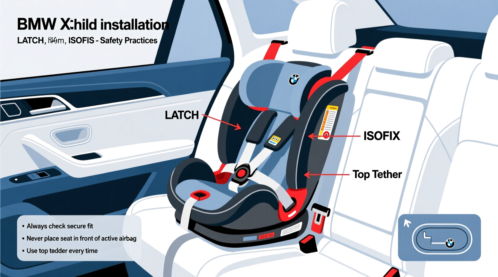 bmw x5 child seat install