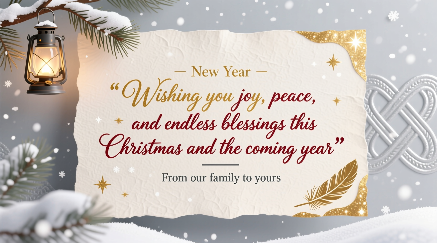 how to write christmas and new year card