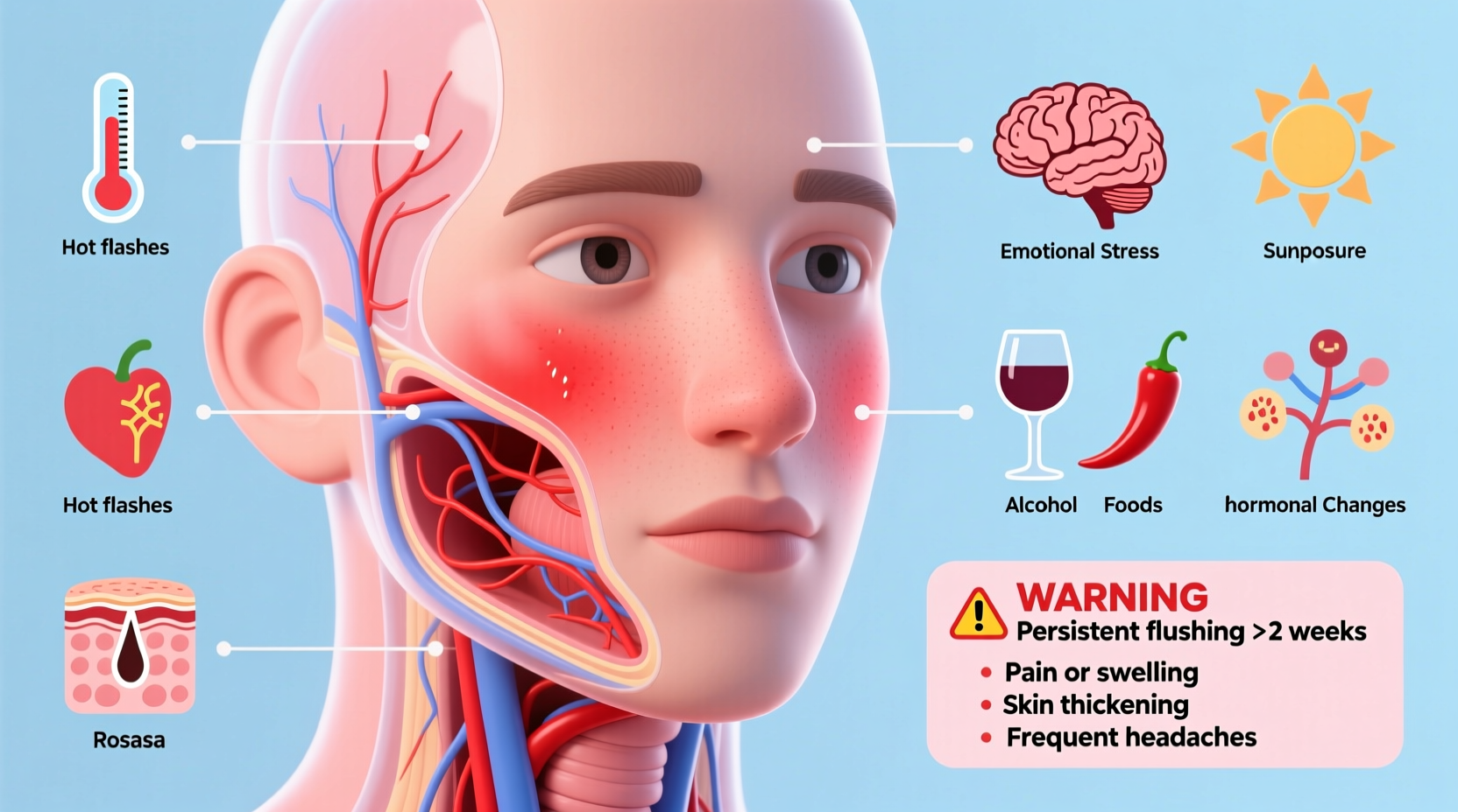 why are my cheeks flushing common causes and when to worry