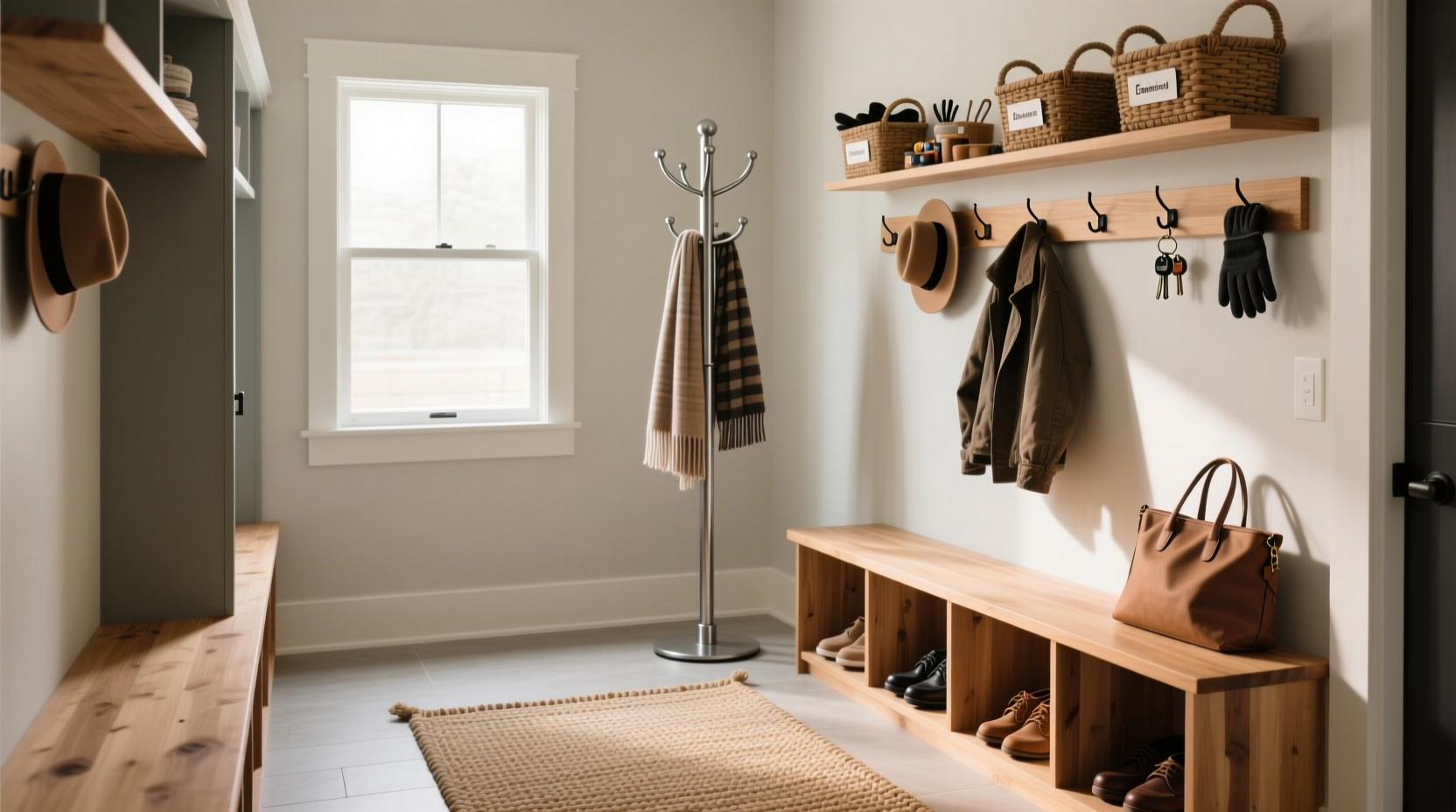how to organize a mudroom