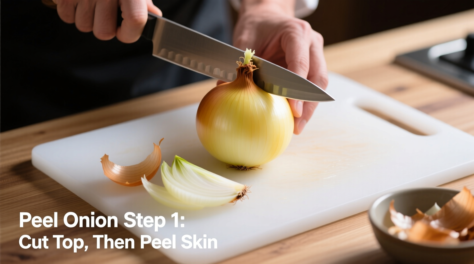 how to peel and onion
