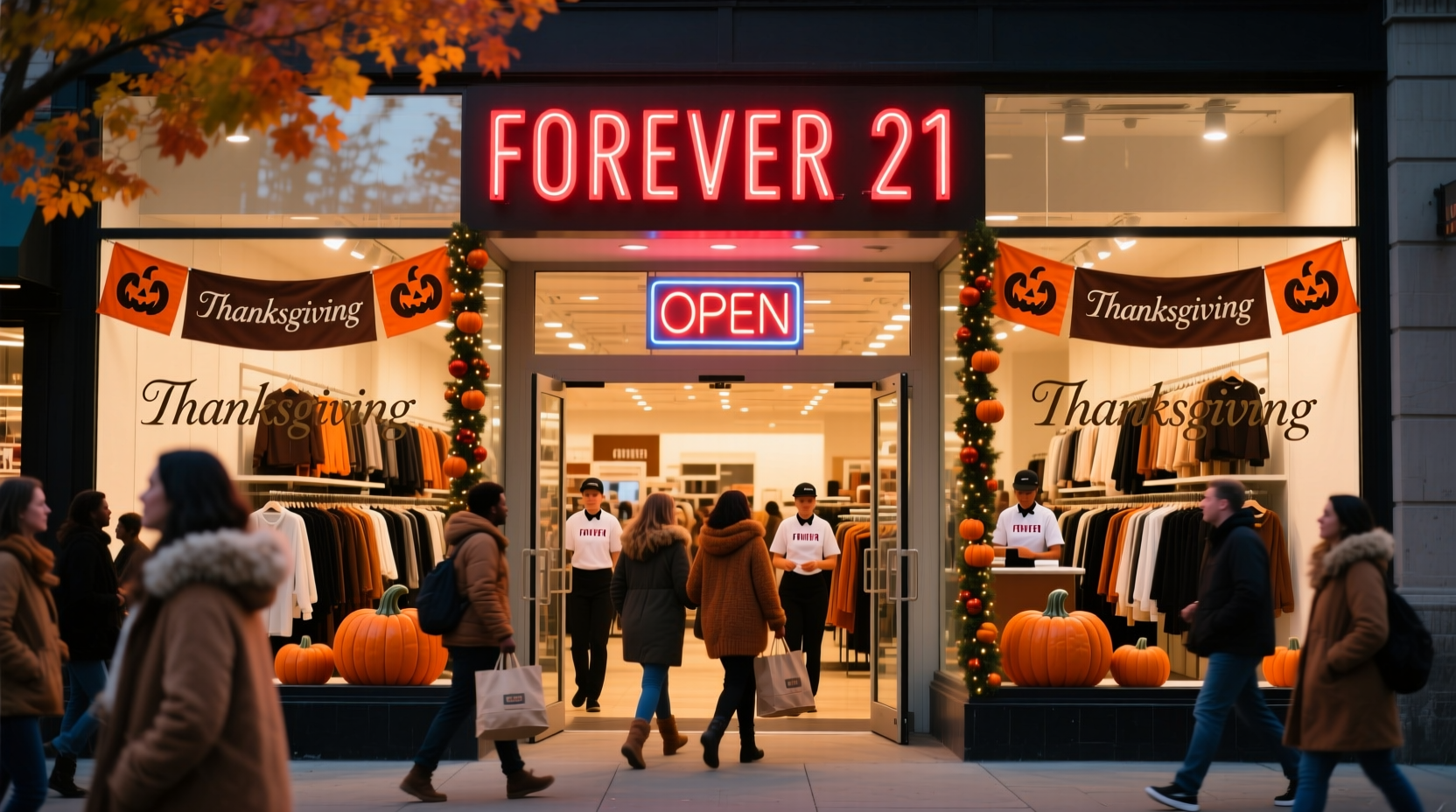 is forever 21 open on thanksgiving