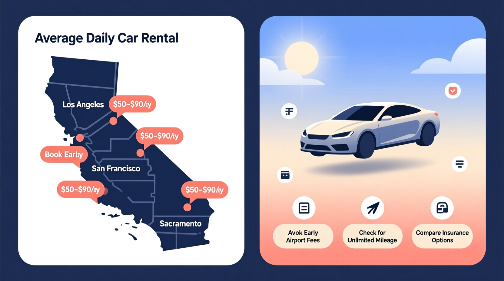 how much to rent a car in california