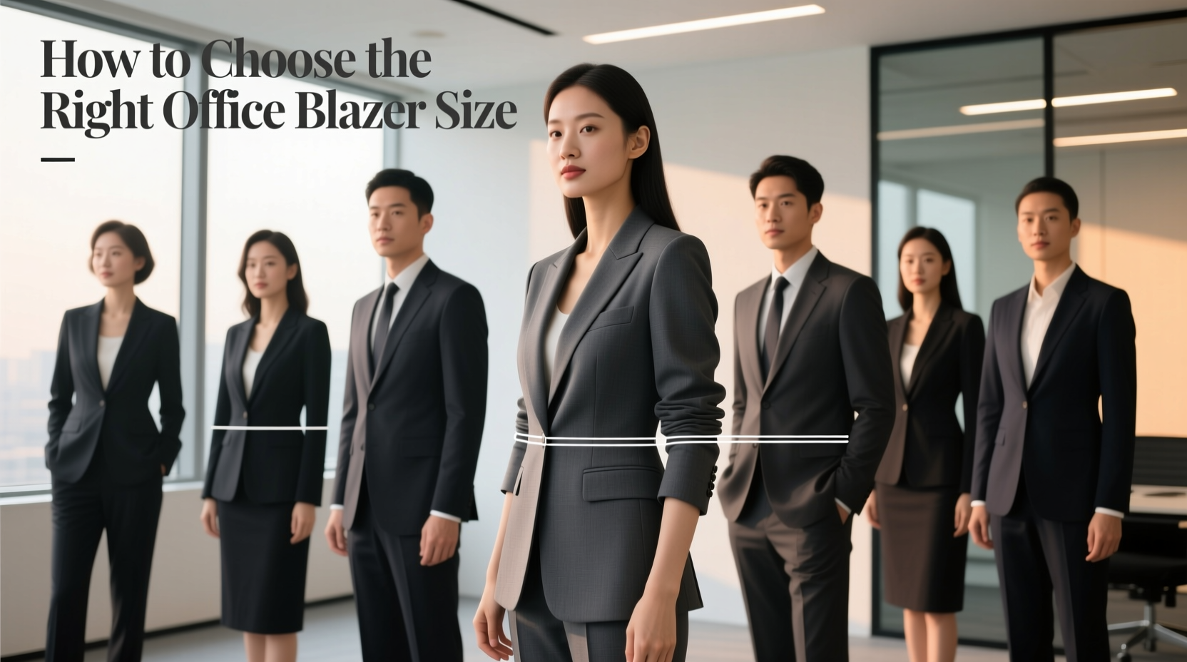 how to choose the right size office blazer for a professional and comfortable fit