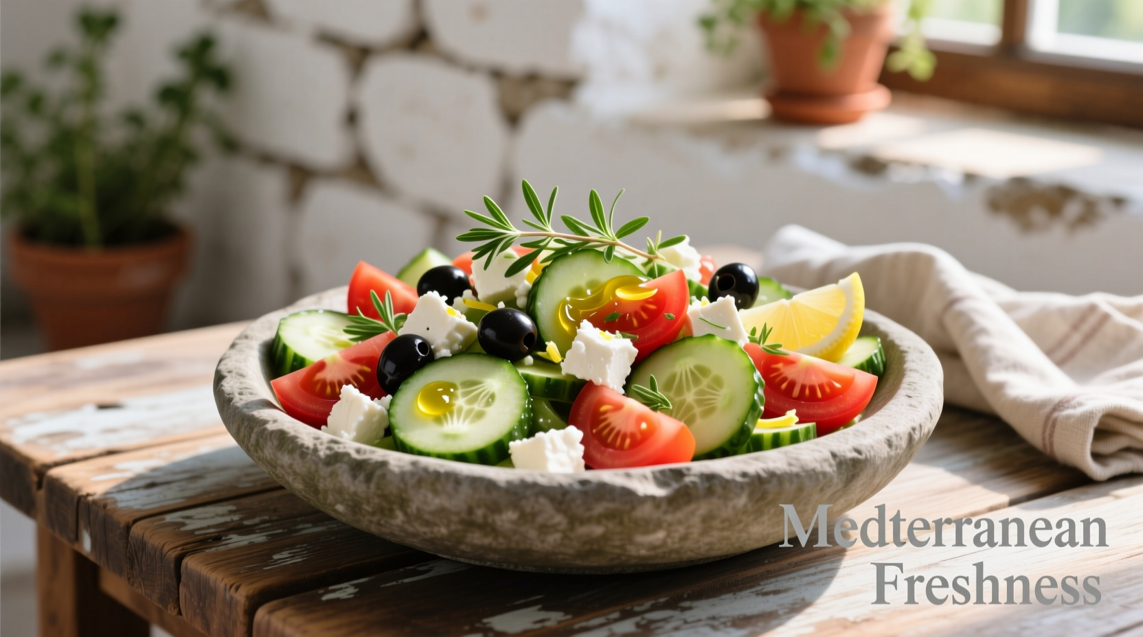 cucumber feta tomato salad