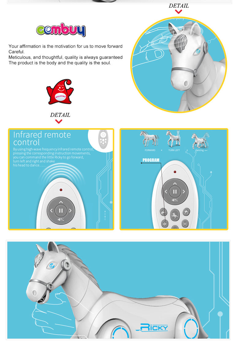 RC animals interactive walking robot remote control toy horse