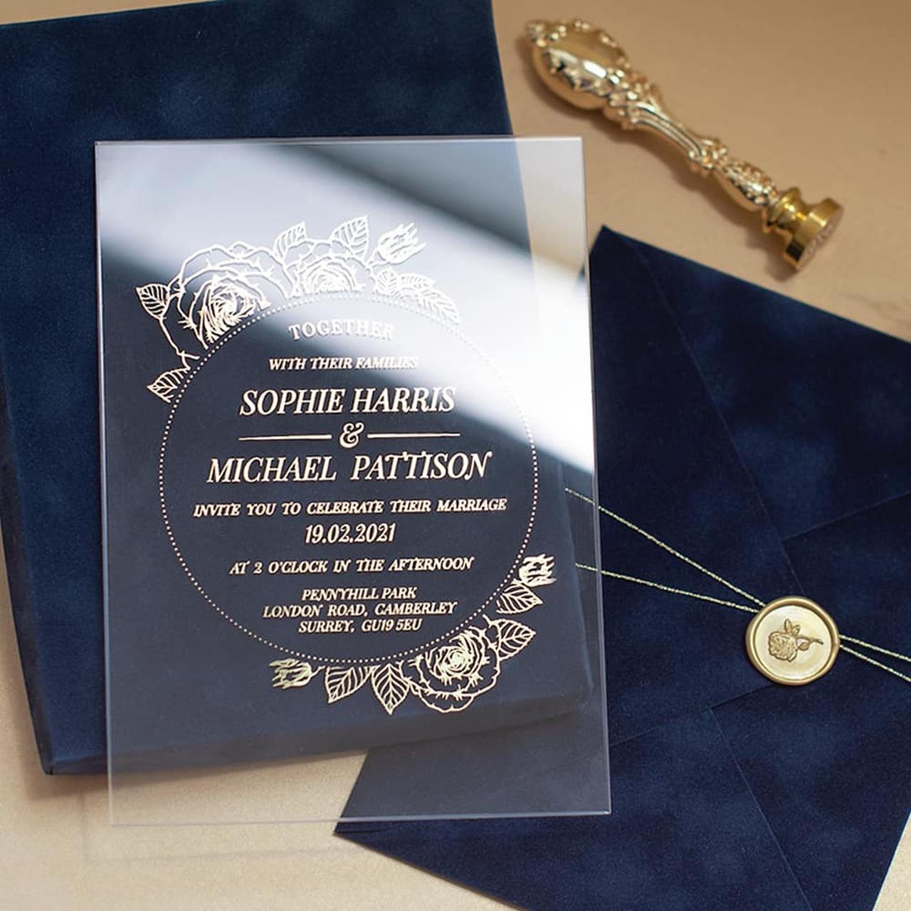 how to make acrylic wedding invitations