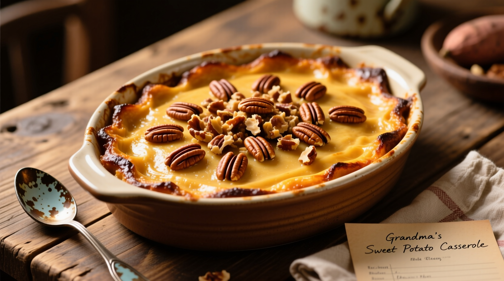 Süßkartoffelauflauf mit Dosen-Yams & Walnuss-Topping