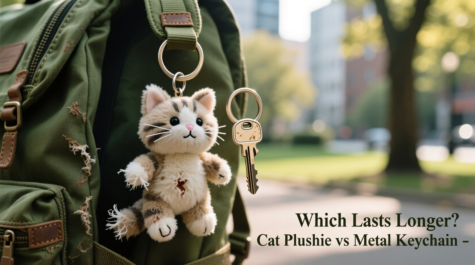 cat plushie keychain vs metal keychain which one lasts longer on your backpack