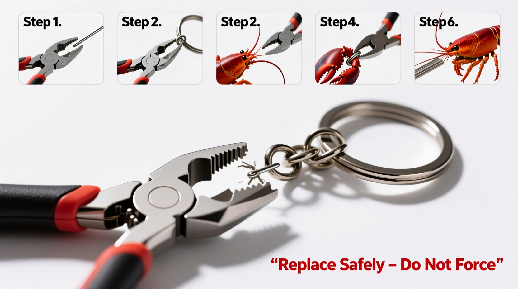 step by step guide to easily replace a broken lobster clasp on your keychain