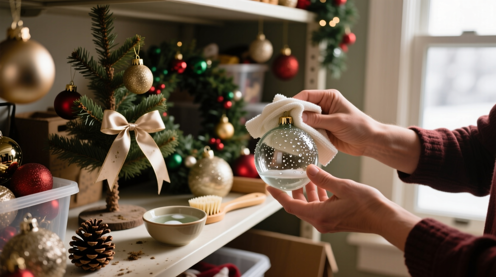 how to clean christmas decorations