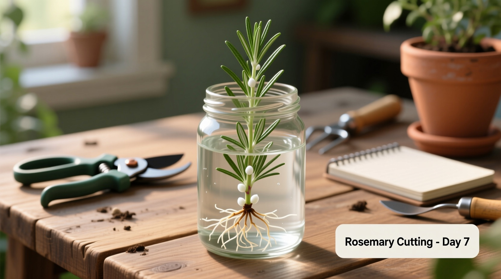 how to grow rosemary from cuttings in water