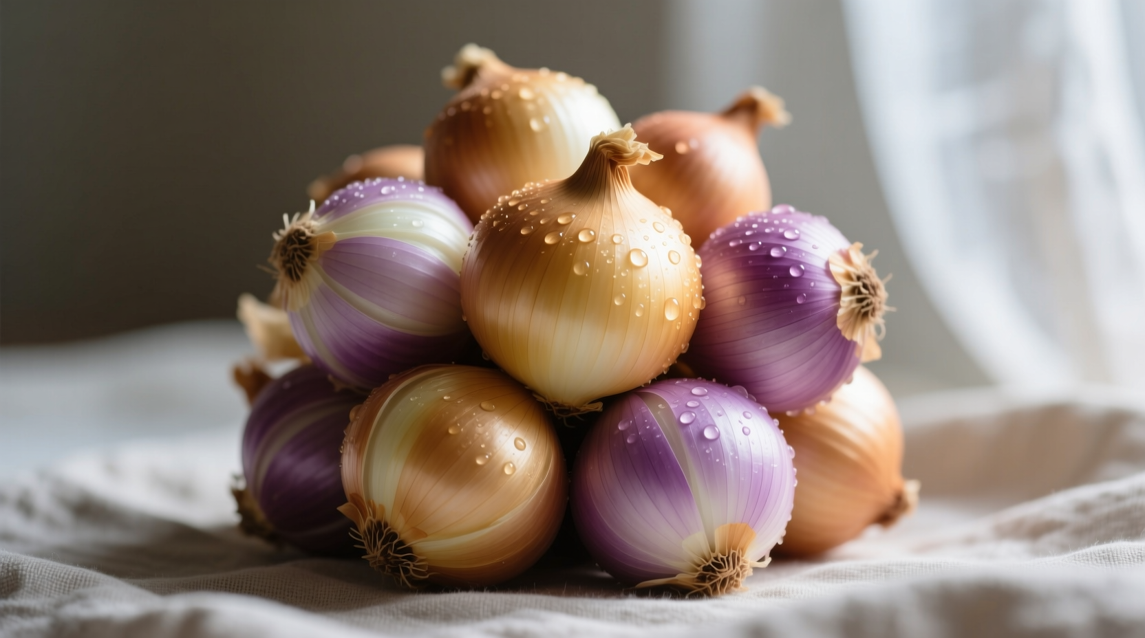 Fresh onion bulbs showing proper size and condition