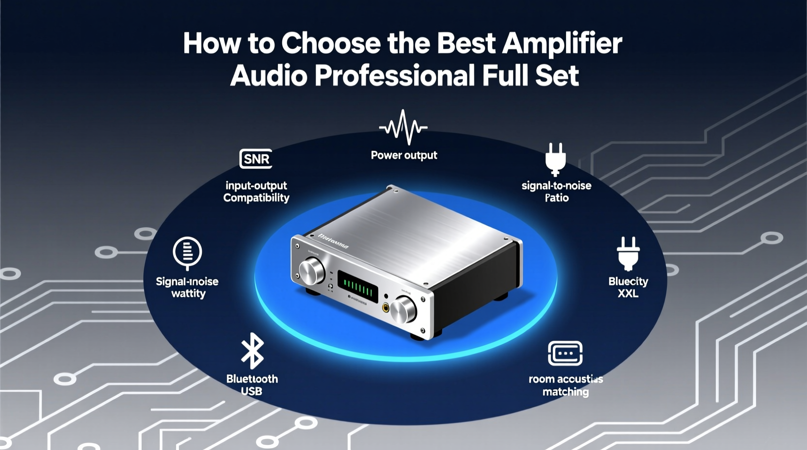 amplifier audio professional full set