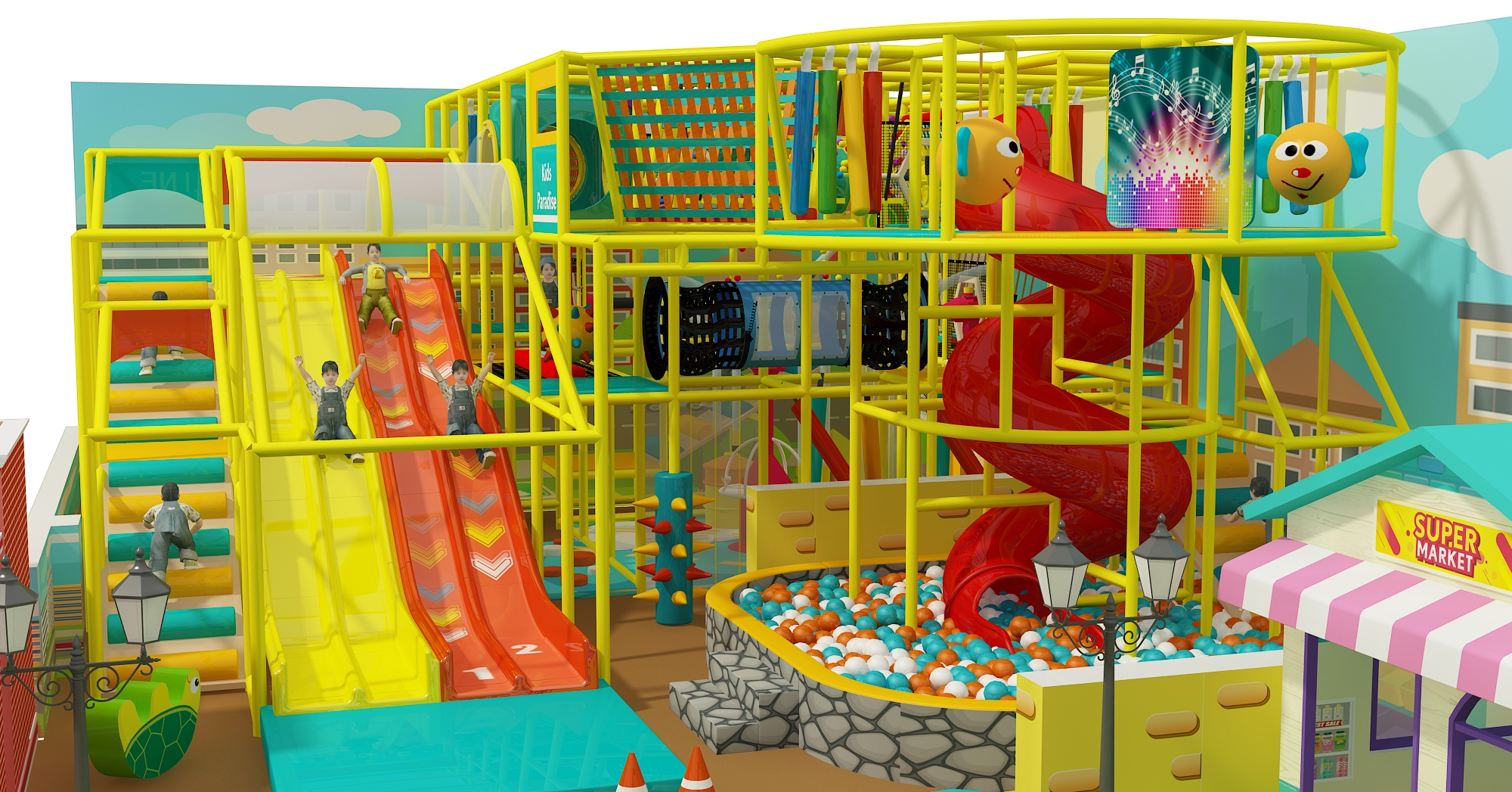 室内公园孩子们假装游戏幼儿游戏室玩具角色扮演房子我镇作用玩具屋