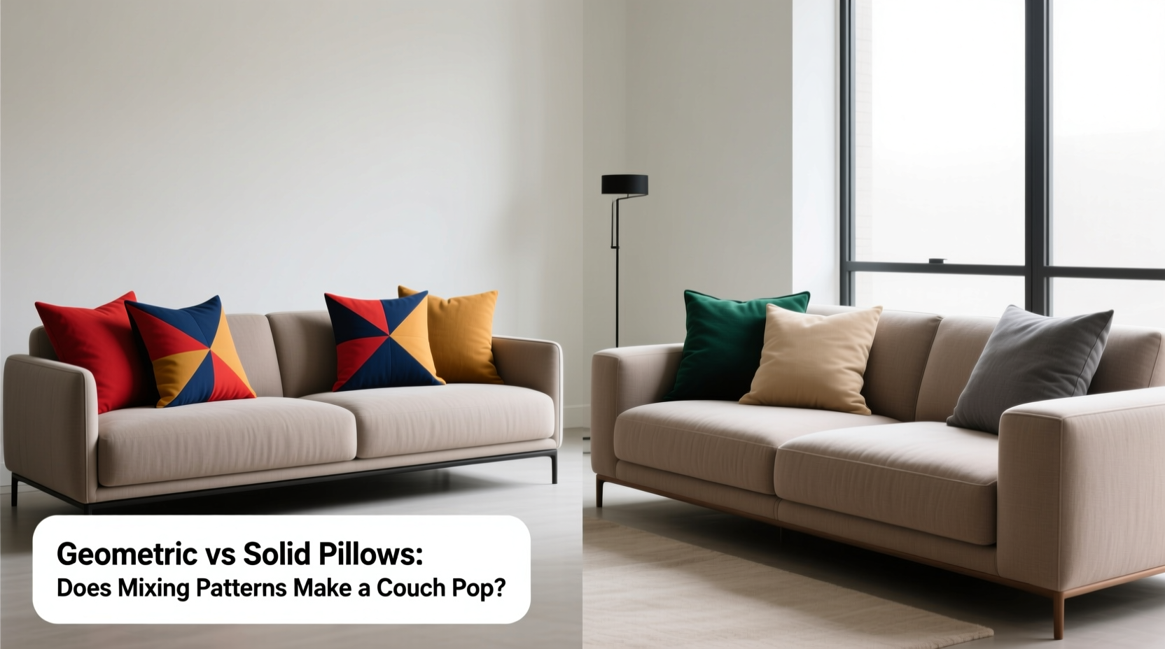 geometric vs solid pillows does mixing patterns really make a couch pop or is it a design myth