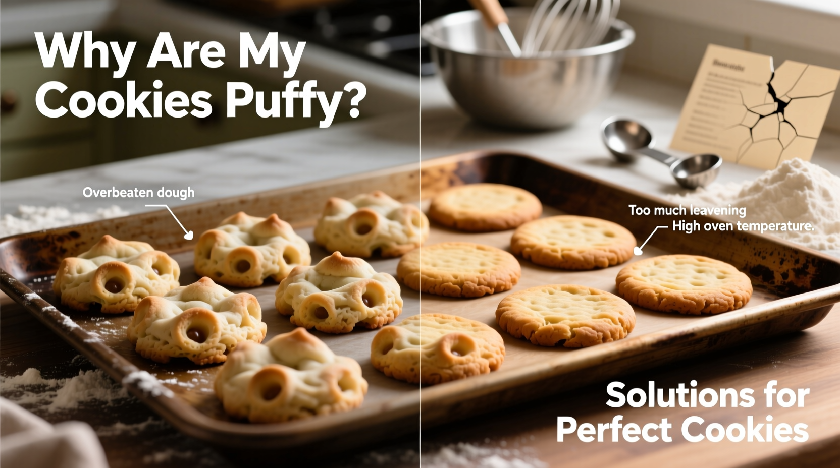 why are my cookies puffy causes solutions for perfect cookies
