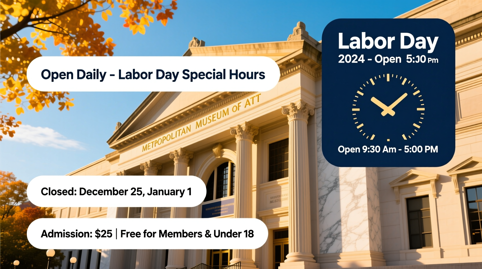 is the met open on labor day