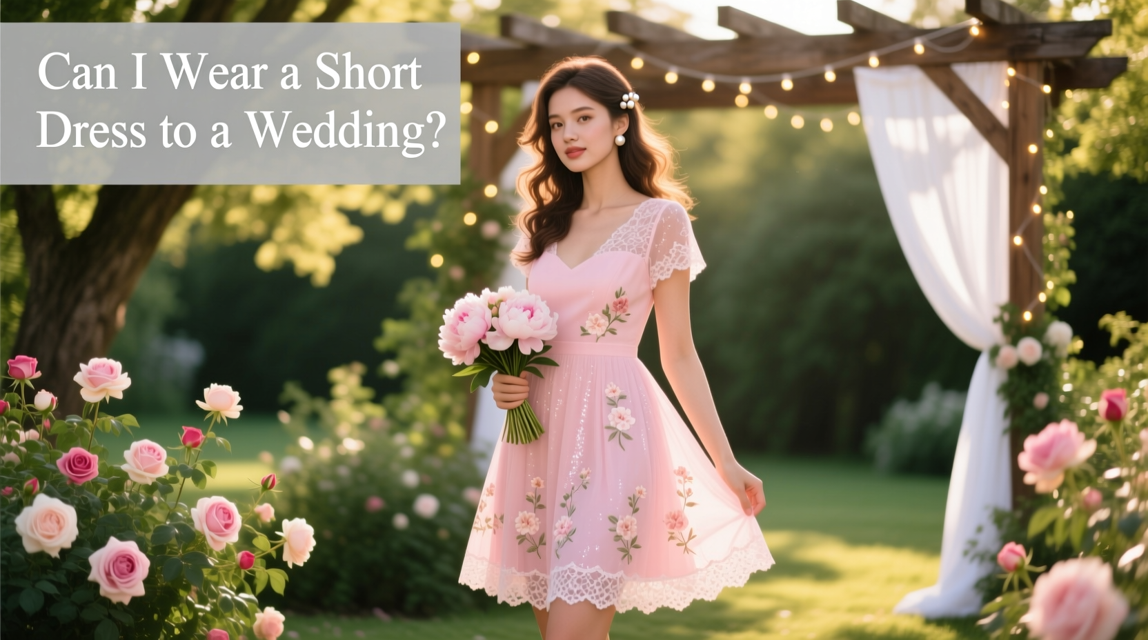 can i wear a short dress to a wedding