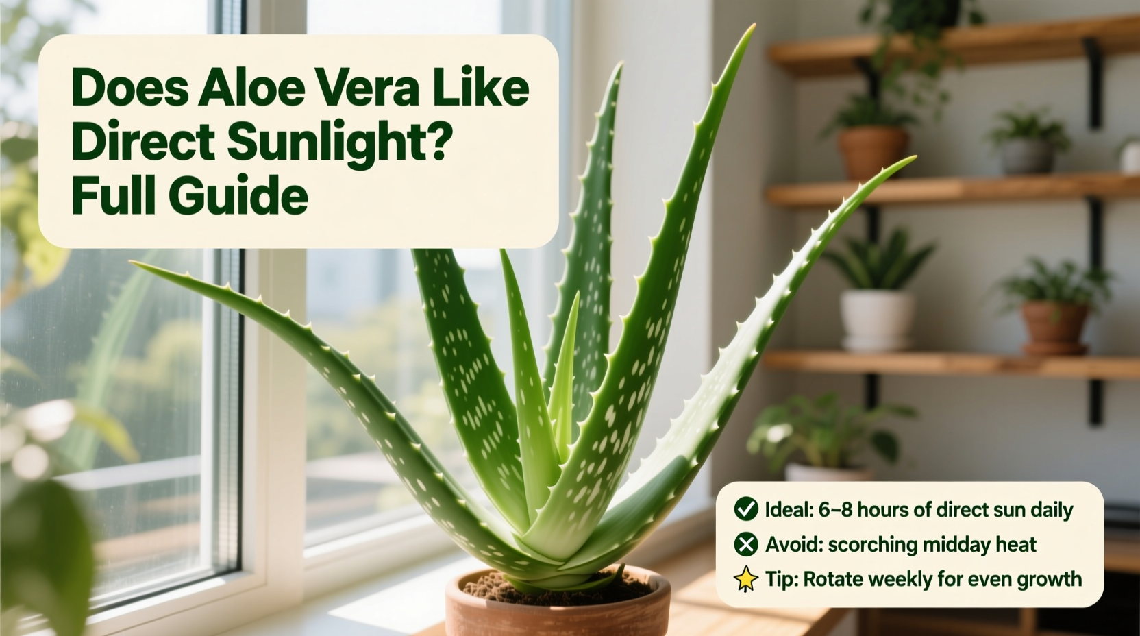 does aloe vera like direct sunlight